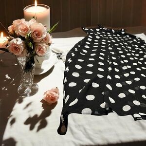 Chic Black and White Polka Dot Dress